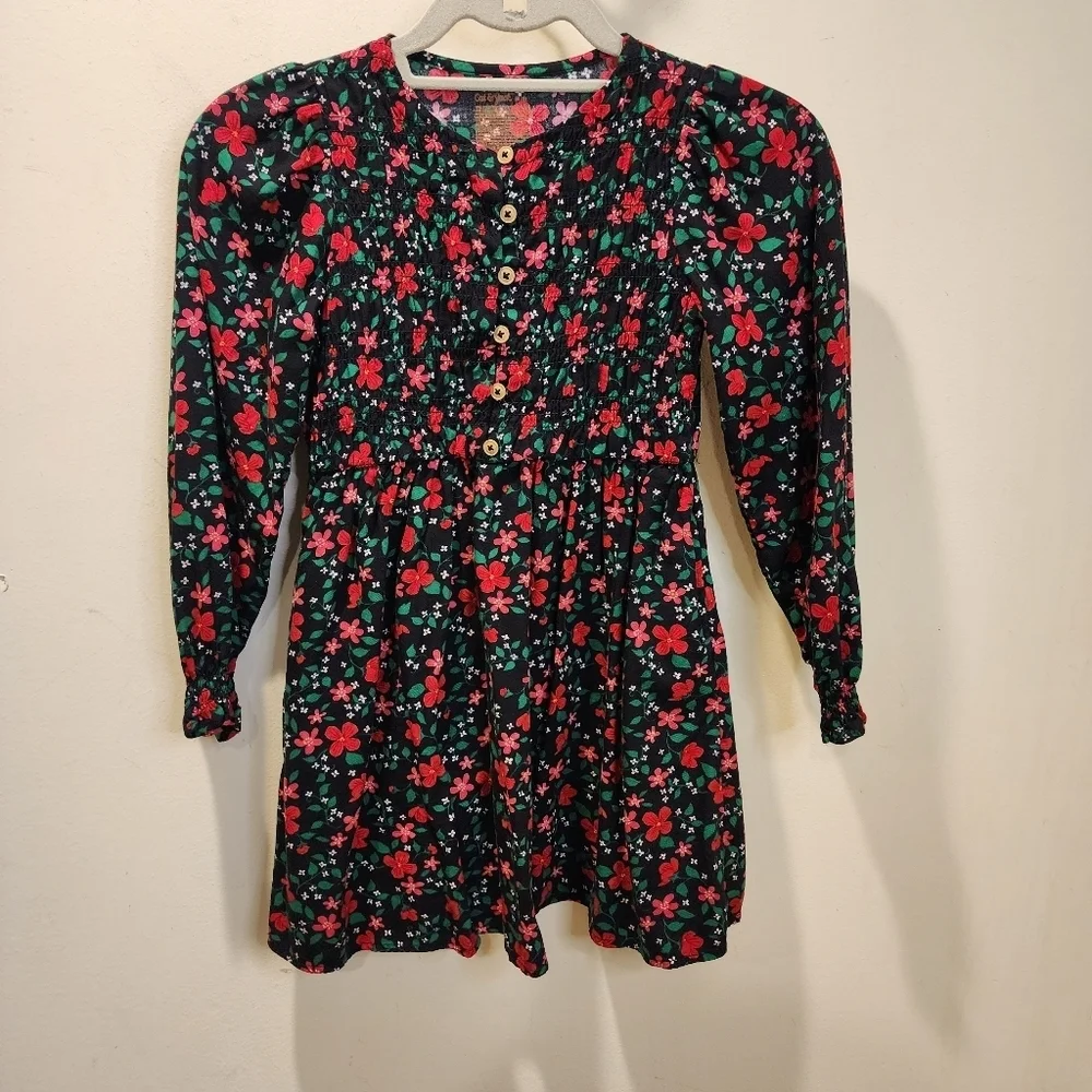 Cat & Jack Girls Long Sleeves Floral Woven Dress size M(8)